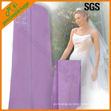 Bolso largo púrpura de lujo de la cubierta del vestido de boda